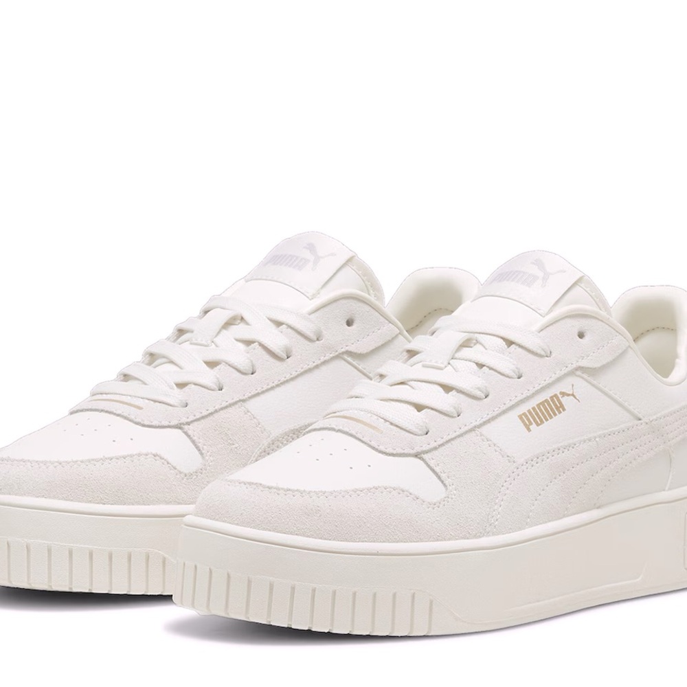 [SOLD] Puma White Platform Sneakers with Soft Foam Sole Size 8.5 Women’s